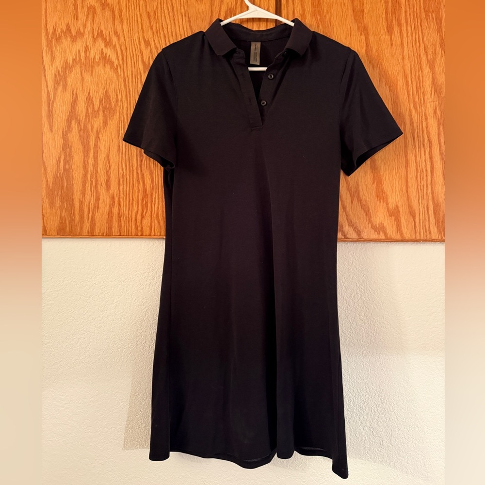 Outdoor Voices Black Polo Dress